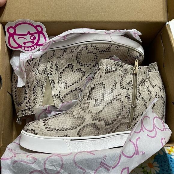 Sugar Women's Wedge Sneakers sz 7.5 Snake-print NEW # M475 - Picture 7 of 11